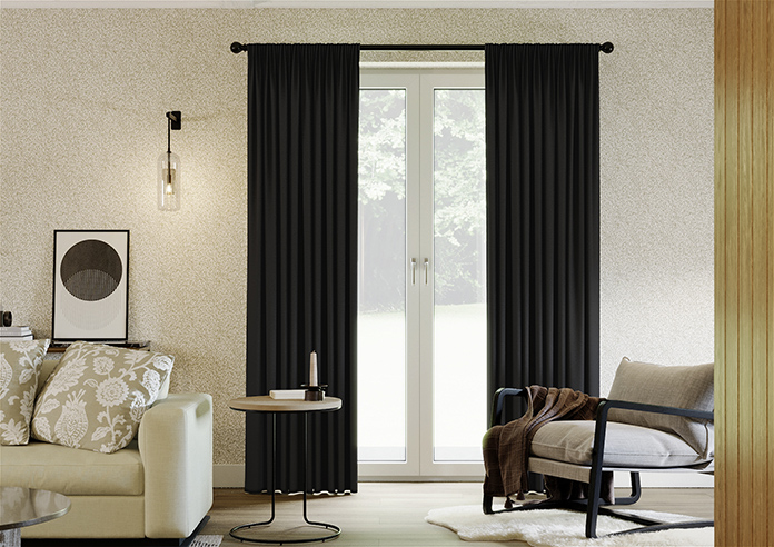 Oslo, Black - Made to Measure Curtains - Image 3